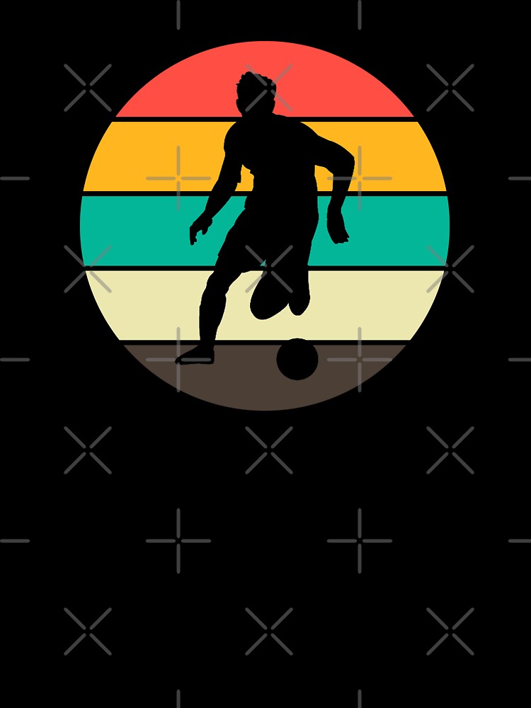 Soccer Player Silhouet Whitin Vintage Sunset by Web CreationsNL