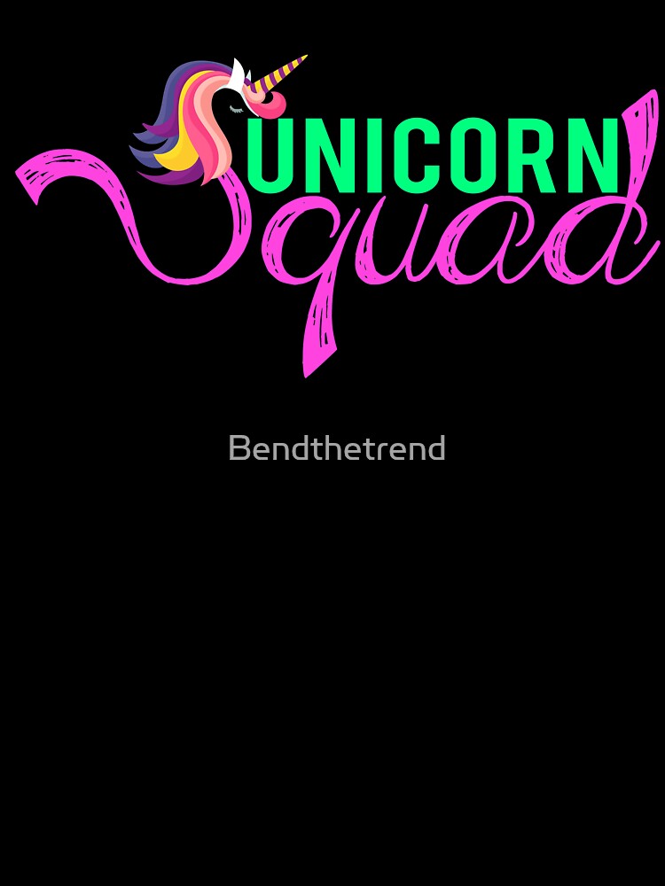 Unicorn Squad Cute Funny Colorful Unicorn T-Shirt Novelty by Bendthetrend