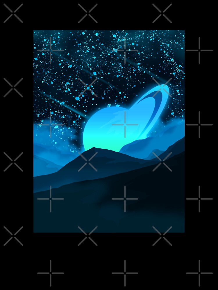 Cosmic Blue Sunset by dorkify T-Shirts, Hoodie, Sweatshirt | BlankRebels.com (Image 3)