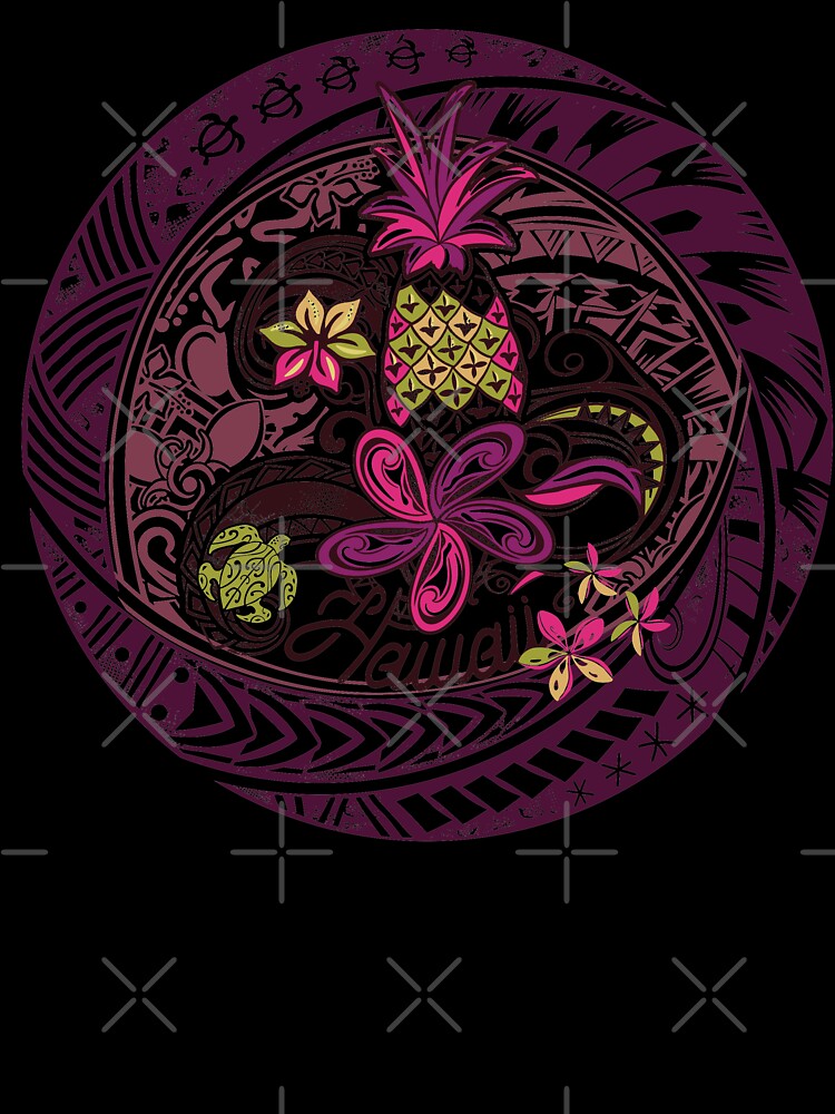 Be A Hawaiian Pineapple Burgandy Decal by sunnthreads