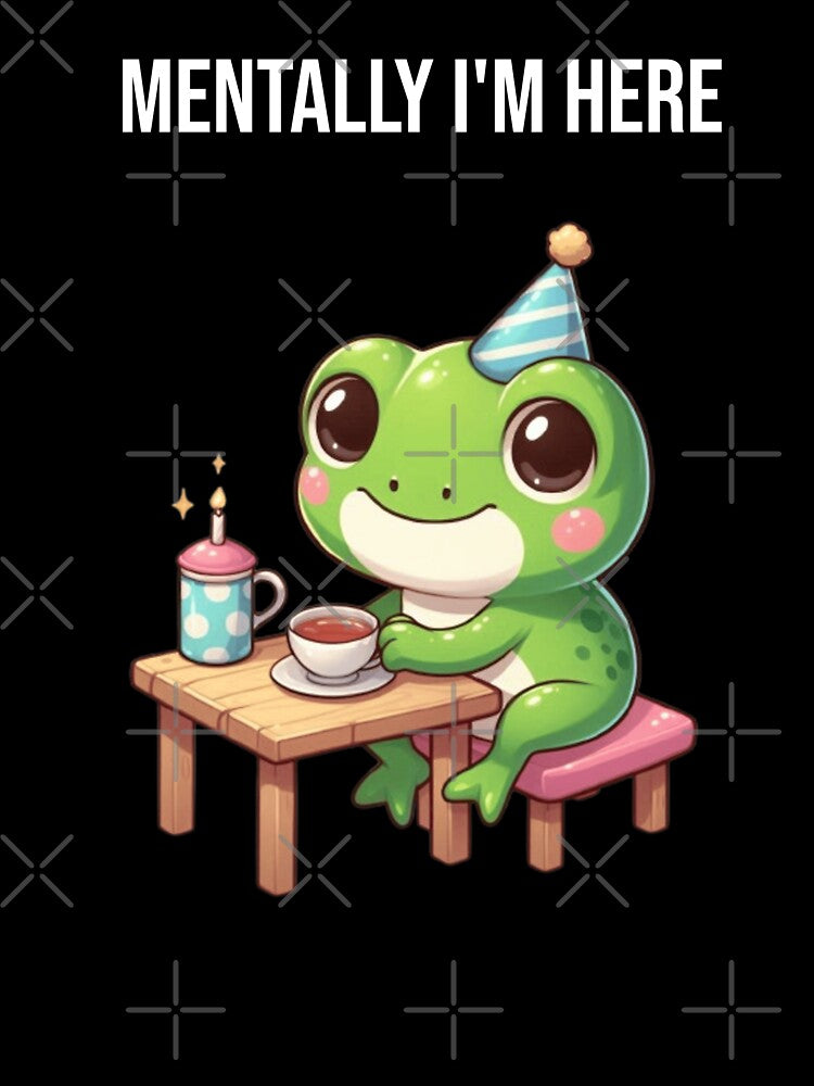 Mentally I’m at a Frog Tea Party – Whimsical Frog Design by Confuzz1ed T-Shirts, Hoodie, Sweatshirt (Image 3)