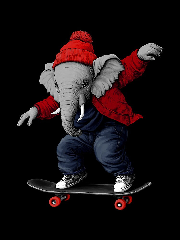 Elephant Skater by Soulskier T-Shirts, Hoodie, Sweatshirt | BlankRebels.com (Image 3)