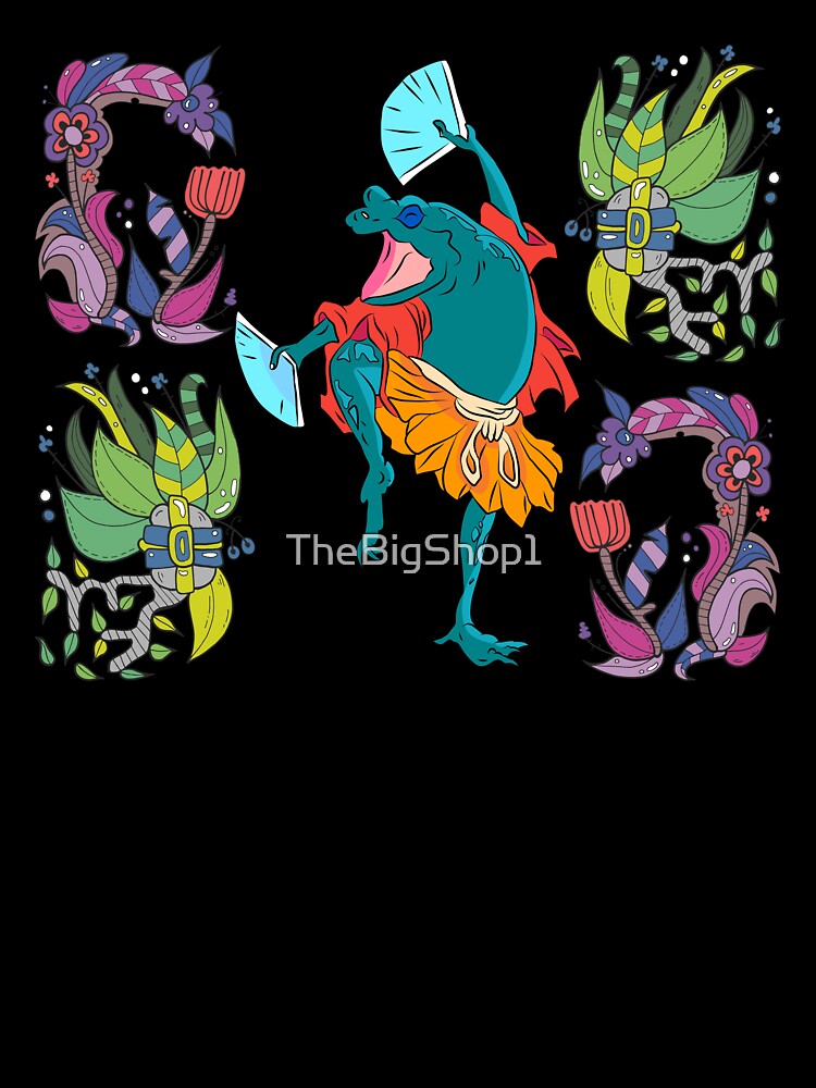 Japanese Frog With Flowers Pattern by TheBigShop1 T-Shirts, Hoodie, Sweatshirt | BlankRebels.com (Image 3)