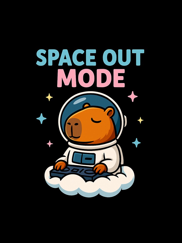 Space Out Mode – Cute Astronaut Capybara by MOAVE-Design T-Shirts, Hoodie, Sweatshirt | BlankRebels.com (Image 3)