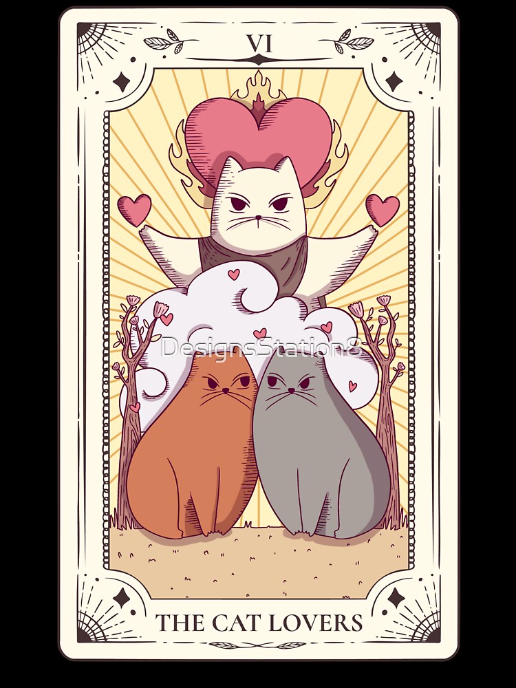 The Lovers Tarot Cat Lovers Tarot by DesignsStation8 T-Shirts, Hoodie, Sweatshirt | BlankRebels.com (Image 3)