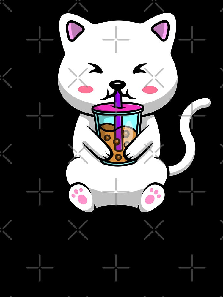 Bubble Tea Lover Cute kawaii Cat by Artistusha T-Shirts, Hoodie, Sweatshirt | BlankRebels.com (Image 3)