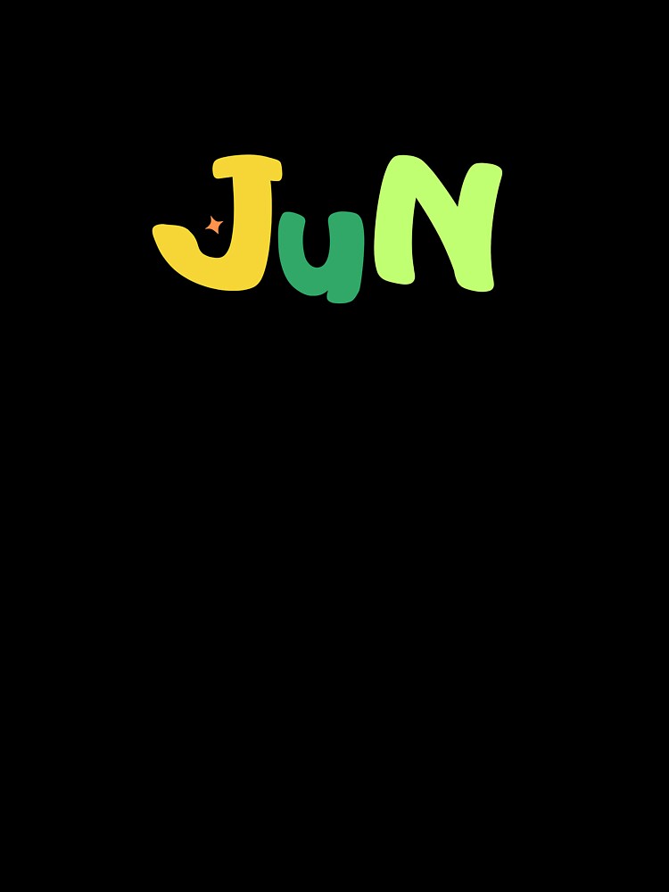 Jun Colorful Gradient Name Typography Design by arorar T-Shirts, Hoodie, Sweatshirt | BlankRebels.com (Image 3)