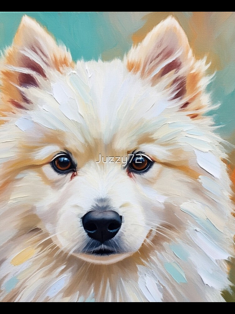 Japanese Spitz Painting by Juzzy72