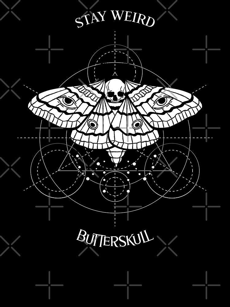 Stay weird butterskull by NerdySherds T-Shirts, Hoodie, Sweatshirt | BlankRebels.com (Image 3)