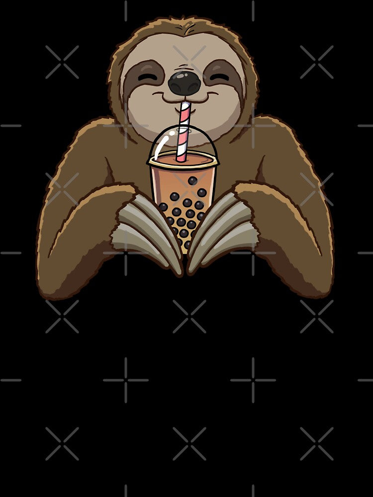 Sloth Drinking Bubble Tea by jonmlam T-Shirts, Hoodie, Sweatshirt | BlankRebels.com (Image 3)