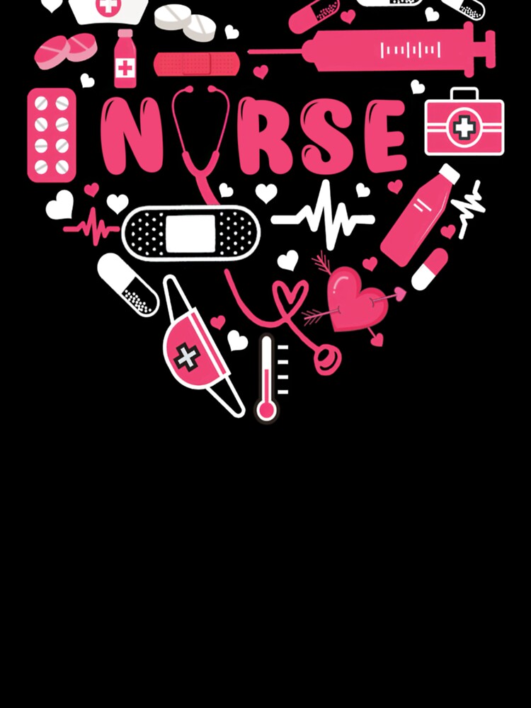 Love Stethoscope Heart Nurse Funny Valentine Day by Namerreh59Art T-Shirts, Hoodie, Sweatshirt | BlankRebels.com (Image 3)