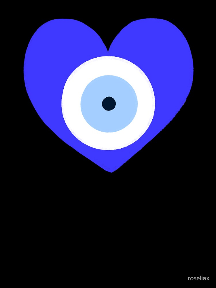 Blue Heart Evil Eye by roseliax T-Shirts, Hoodie, Sweatshirt | BlankRebels.com (Image 3)