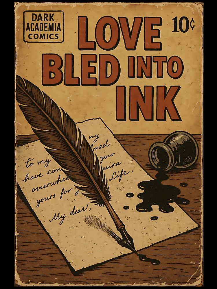 Gothic Dark Academia: Love into ink by bapupa T-Shirts, Hoodie, Sweatshirt | BlankRebels.com (Image 3)