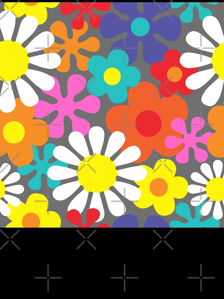 Funky Hippie Flower Power Pattern by HotHibiscus