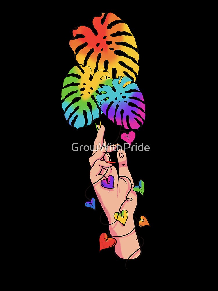Grow With Pride - Rainbow Monstera by GrowWithPride T-Shirts, Hoodie, Sweatshirt | BlankRebels.com (Image 3)