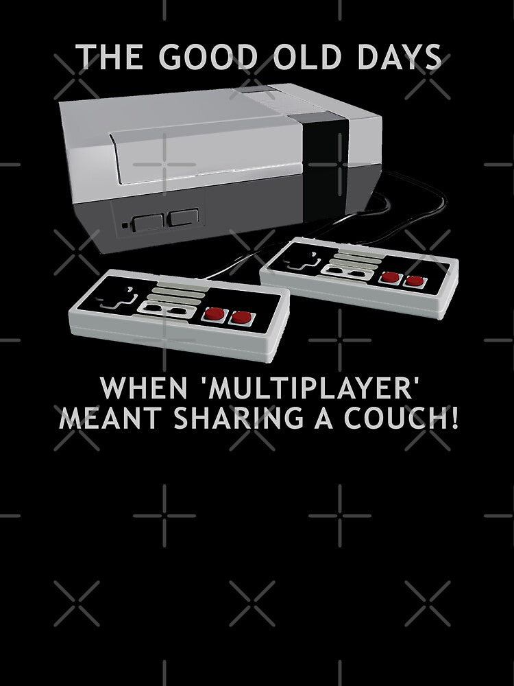 Retro gaming "The Good Old Days When Multiplayer Meant Sharing A Couch!" by JDMTees