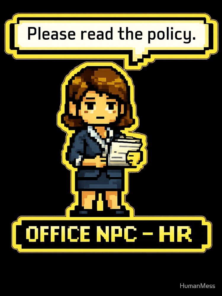 Office NPC - HR Edition Pixel Art Humor Design by HumanMess T-Shirts, Hoodie, Sweatshirt | BlankRebels.com (Image 3)