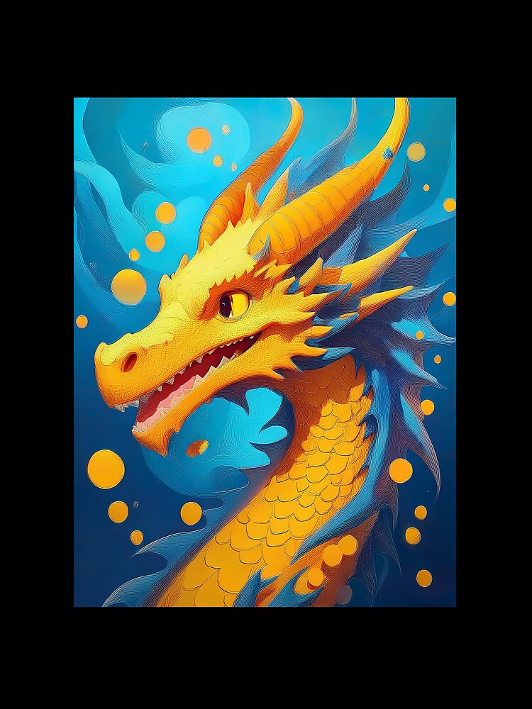 Yellow cartoon dragon. by BAR DEC T-Shirts, Hoodie, Sweatshirt | BlankRebels.com (Image 3)