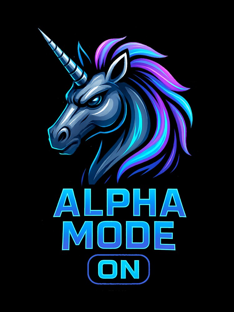 Alpha Mode On – Neon Platinum Unicorn by DreamiCanvas T-Shirts, Hoodie, Sweatshirt | BlankRebels.com (Image 3)