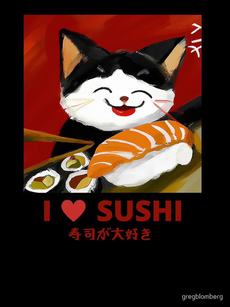 I Love Sushi by gregblomberg T-Shirts, Hoodie, Sweatshirt | BlankRebels.com (Image 3)