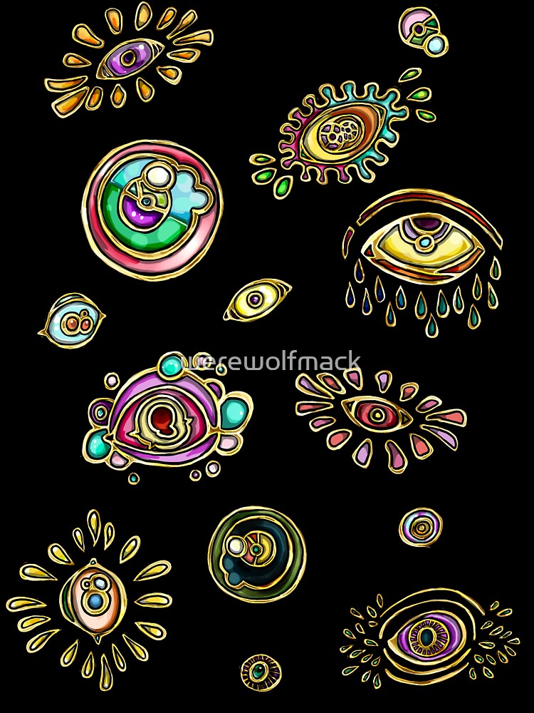 Gold Deco Eyes by werewolfmack T-Shirts, Hoodie, Sweatshirt | BlankRebels.com (Image 3)