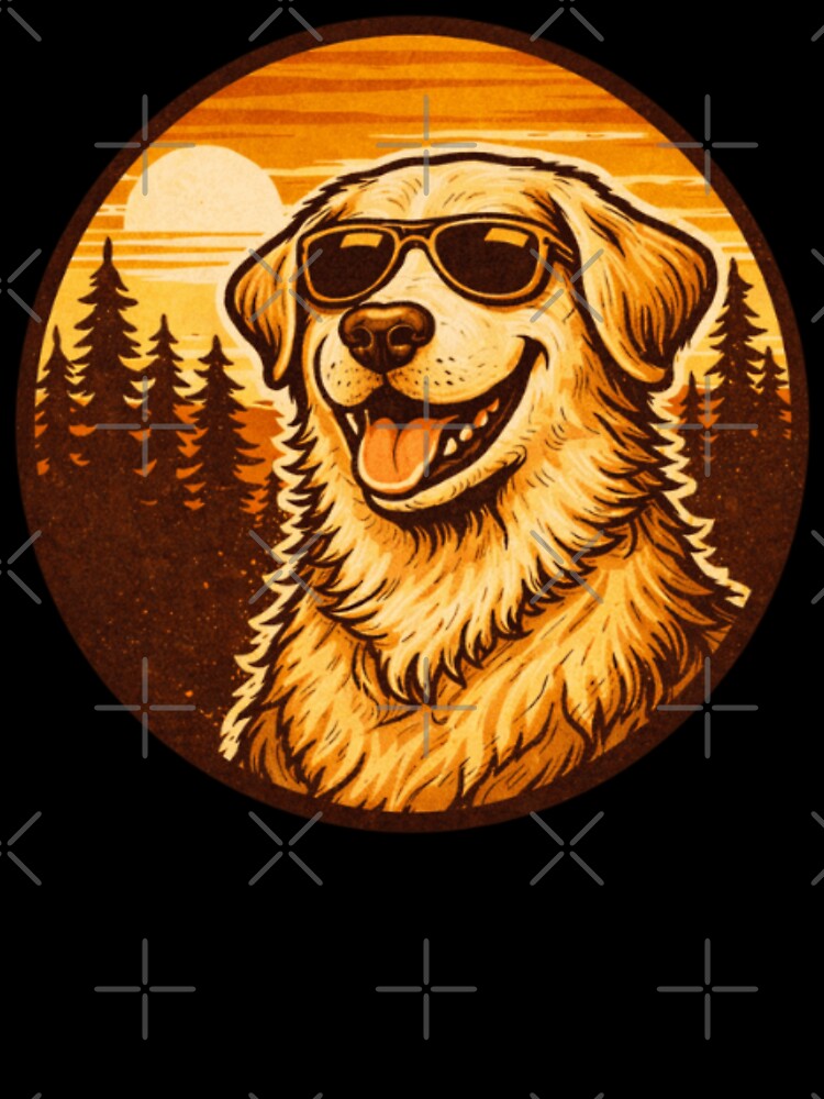 Camping Labrador Dad Retro Woodcut Badge by PawPrintCustom T-Shirts, Hoodie, Sweatshirt | BlankRebels.com (Image 3)
