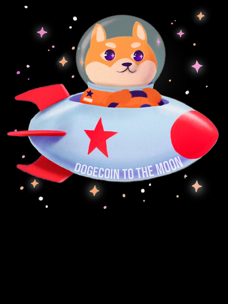 Dogecoin To The Moon, Cute Dogecoin Funny Crypto Meme by jacks-tees Hoodie, Sweatshirt | BlankRebels.com (Image 3)