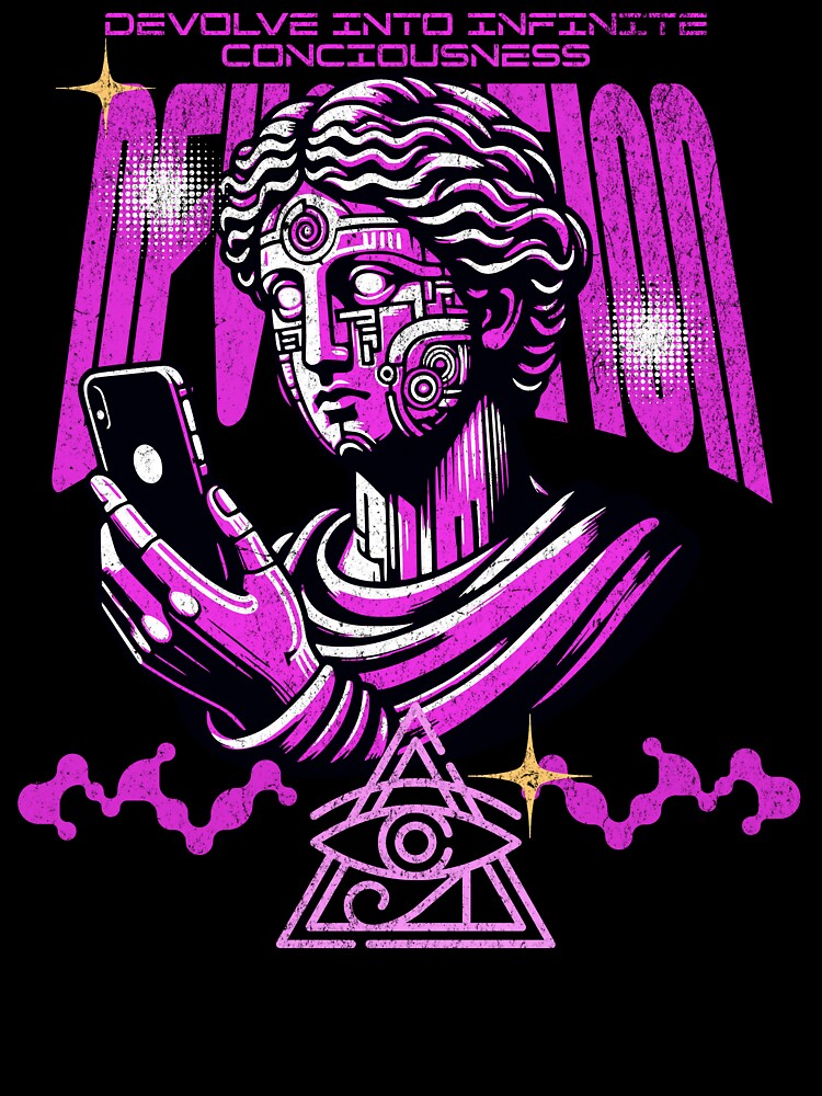 Y2K Futuristic Statue / Futuristic Print by Thehatinthecat T-Shirts, Hoodie, Sweatshirt | BlankRebels.com (Image 3)