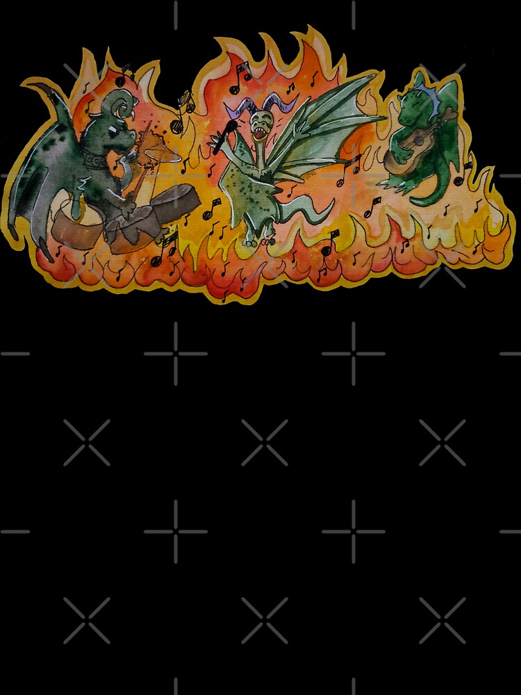 Dragon Band Jam Session - Fiery Fantasy Music Dragons by TheArtOfTreble T-Shirts, Hoodie, Sweatshirt (Image 3)
