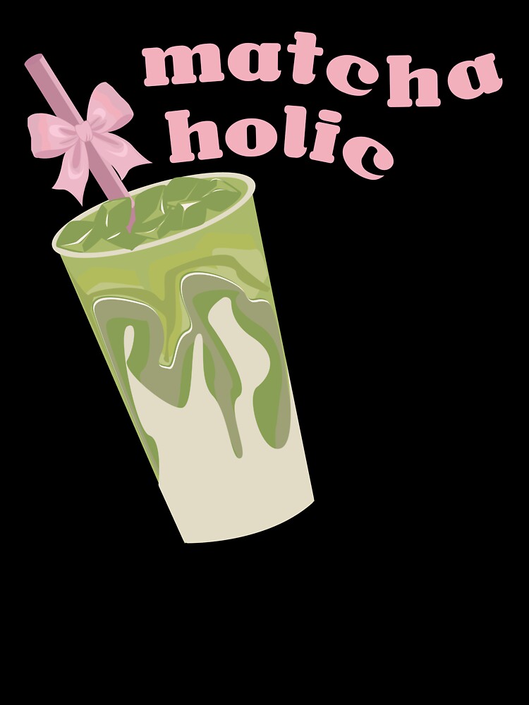 Matchaholic Matcha Latte Sticker by burmacat T-Shirts, Hoodie, Sweatshirt | BlankRebels.com (Image 3)