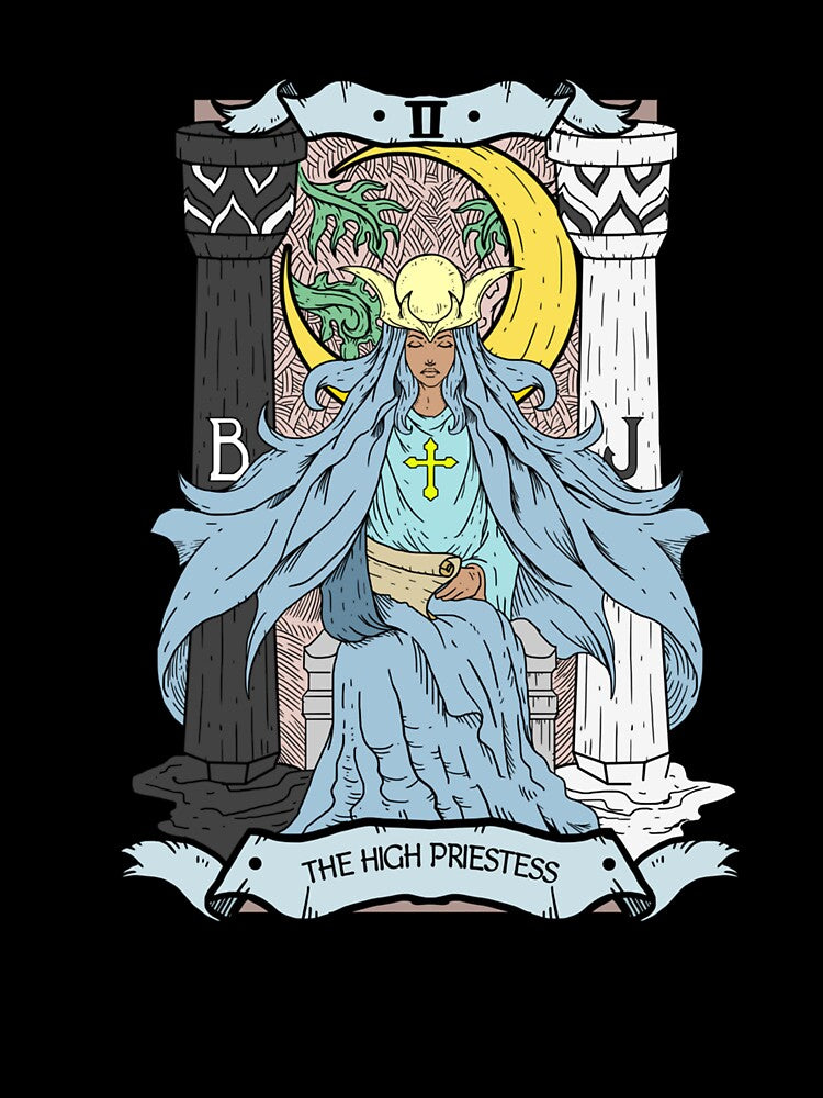 Tarot Card The High Priestess II Occult Vintage Color by taaddison50 T-Shirts, Hoodie, Sweatshirt | BlankRebels.com (Image 3)