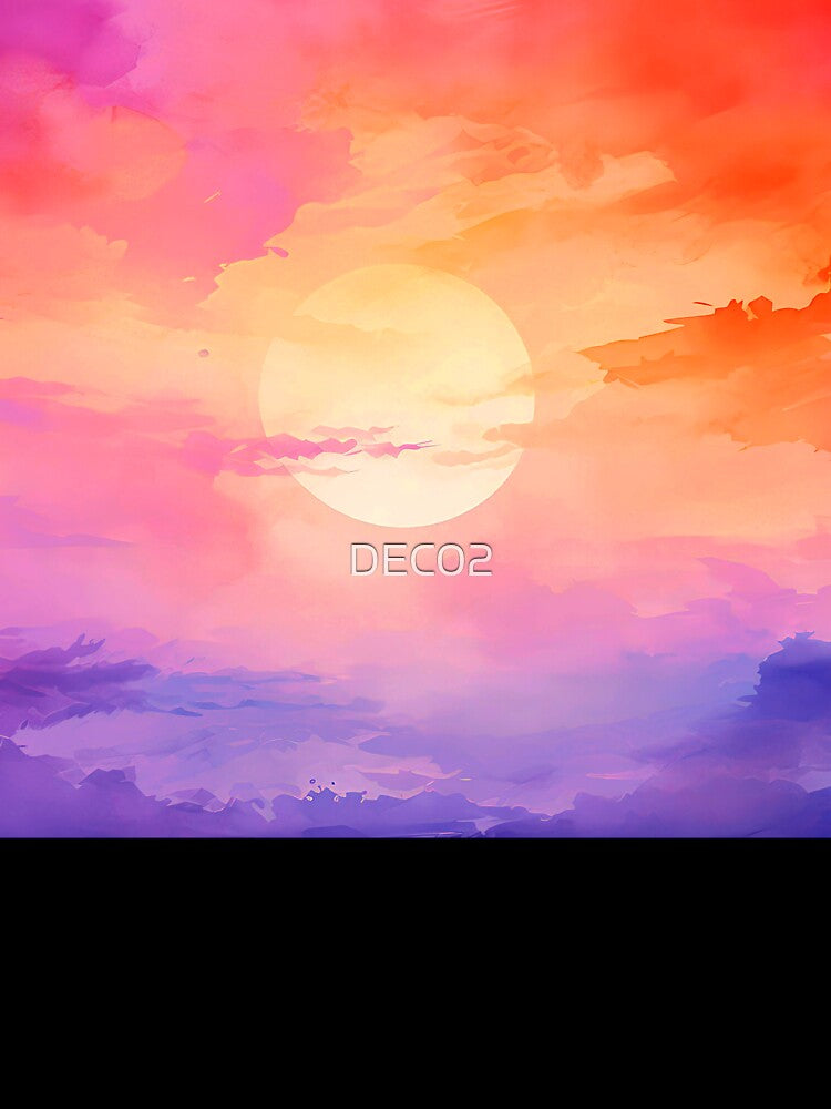 Fantasy Dream Sunset Abstract With Flowing Watercolor Washes by DEC02 T-Shirts, Hoodie, Sweatshirt (Image 3)