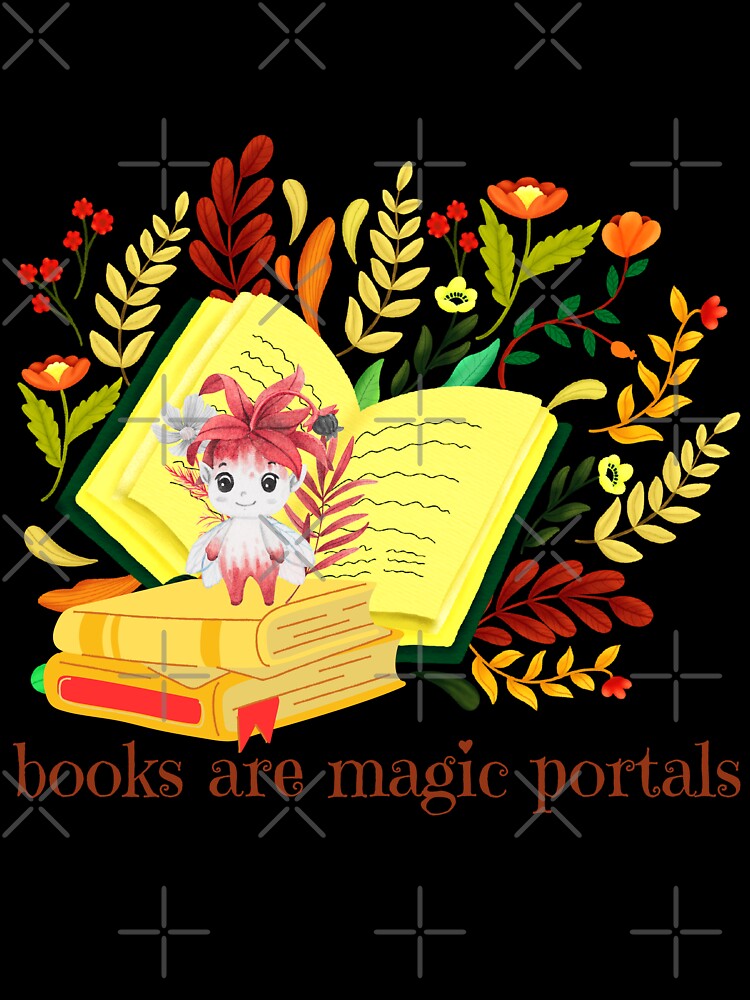 Book aesthetic,books are magic portals by ArtAngiTresors T-Shirts, Hoodie, Sweatshirt | BlankRebels.com (Image 3)