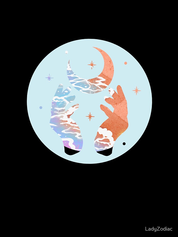 Cosmic Hands on the Blue Beachy Ocean by LadyZodiac T-Shirts, Hoodie, Sweatshirt | BlankRebels.com (Image 3)