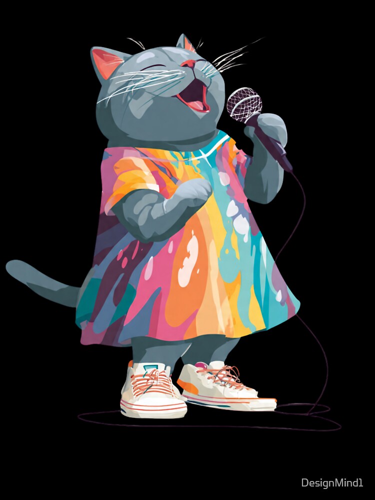 Cat Singing Solo by DesignMind1 T-Shirts, Hoodie, Sweatshirt | BlankRebels.com (Image 3)