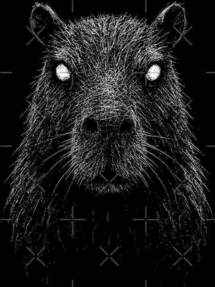 Dark Distressed Possessed Goth Capybara by Mortisigil T-Shirts, Hoodie, Sweatshirt | BlankRebels.com (Image 3)