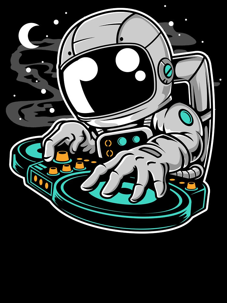 Astronaut DJ Music - Funny Outer Space Lovers by Desteroids T-Shirts, Hoodie, Sweatshirt | BlankRebels.com (Image 3)
