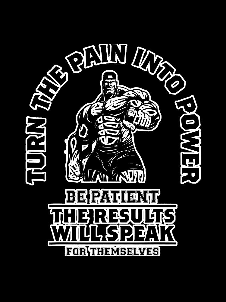 Turn The Pain Into Power Funny by BundlerVq T-Shirts, Hoodie, Sweatshirt | BlankRebels.com (Image 3)