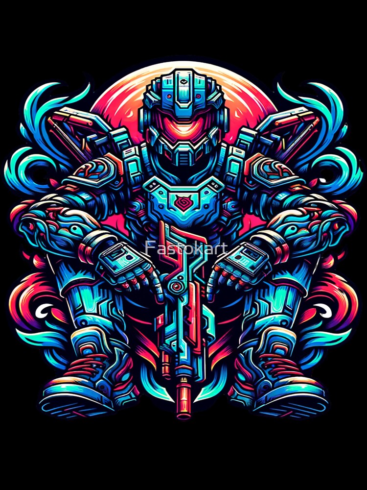 Cyberpunk Robot by Fastokart T-Shirts, Hoodie, Sweatshirt | BlankRebels.com (Image 3)