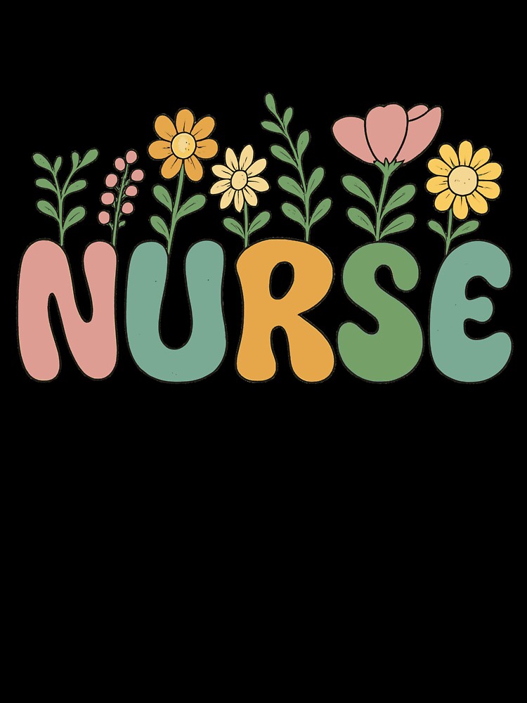 Retro Floral Nurse Design – Nurse Appreciation Gift by lobby-art T-Shirts, Hoodie, Sweatshirt | BlankRebels.com (Image 3)