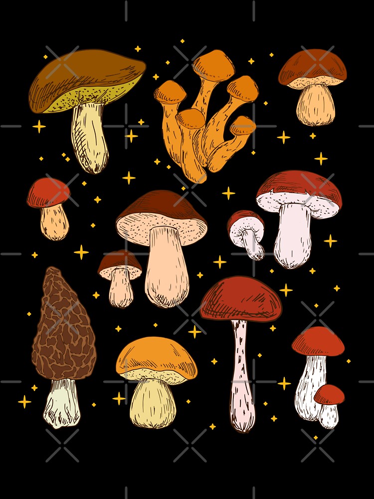 Cottagecore Aesthetic Mushroom Stars: Vintage Mycology of Trippy Toadstool and Infected Psychedelic Fungi by... (Image 3)