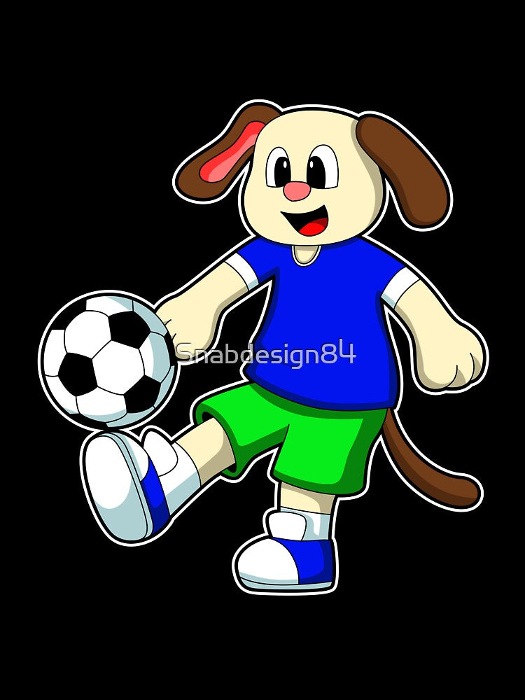 Dog at Sports with Soccer by Snabdesign84