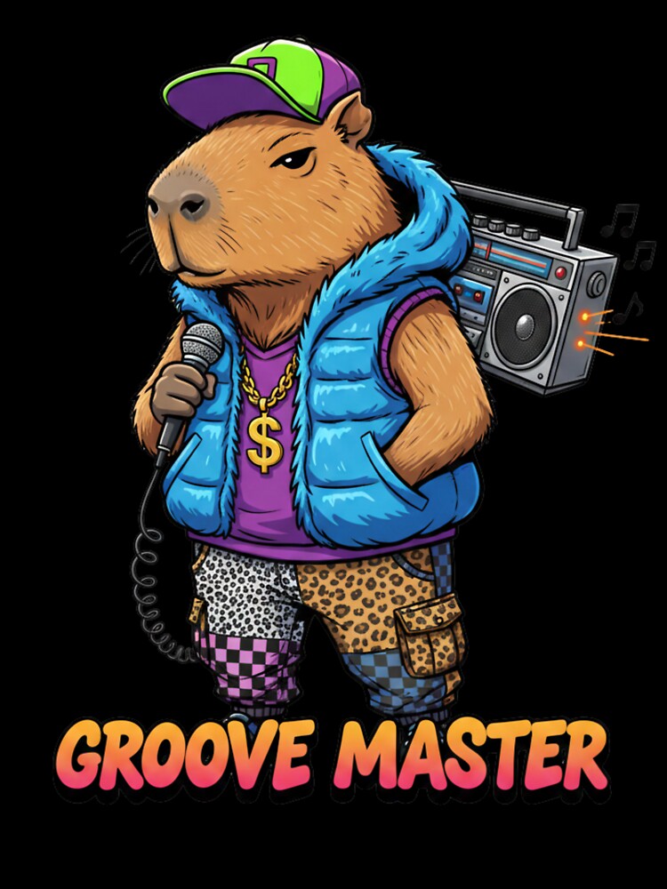 Retro 90s Hip Hop Capybara with Boombox by Pixeloom Store T-Shirts, Hoodie, Sweatshirt | BlankRebels.com (Image 3)