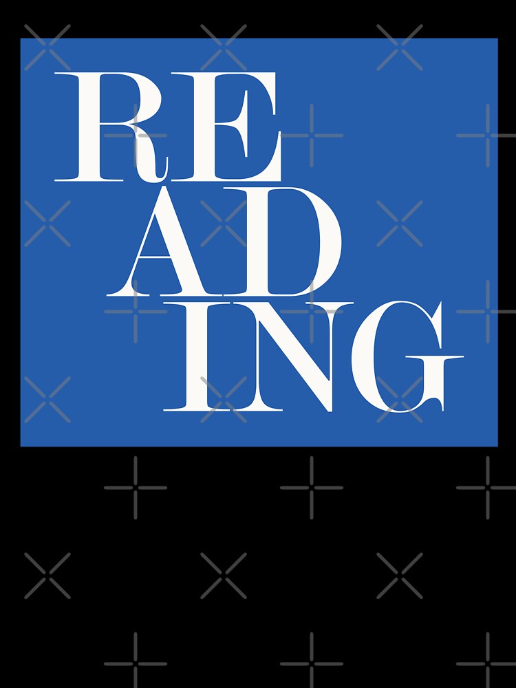 Reading UK City Typography Minimalist Patriotic Travel Souvenir by kakarikihill