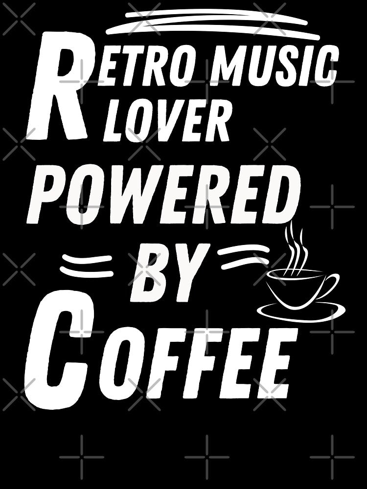 Retro music lover powered by coffee by annoying-shirts Hoodie, Sweatshirt | BlankRebels.com (Image 3)
