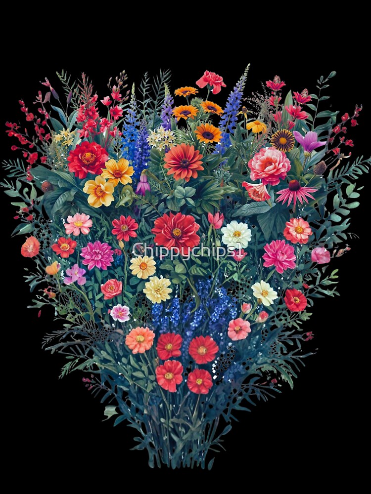 Floral Boutique – Elegant Botanical Flower Design by Chippychips1 T-Shirts, Hoodie, Sweatshirt | BlankRebels.com (Image 3)