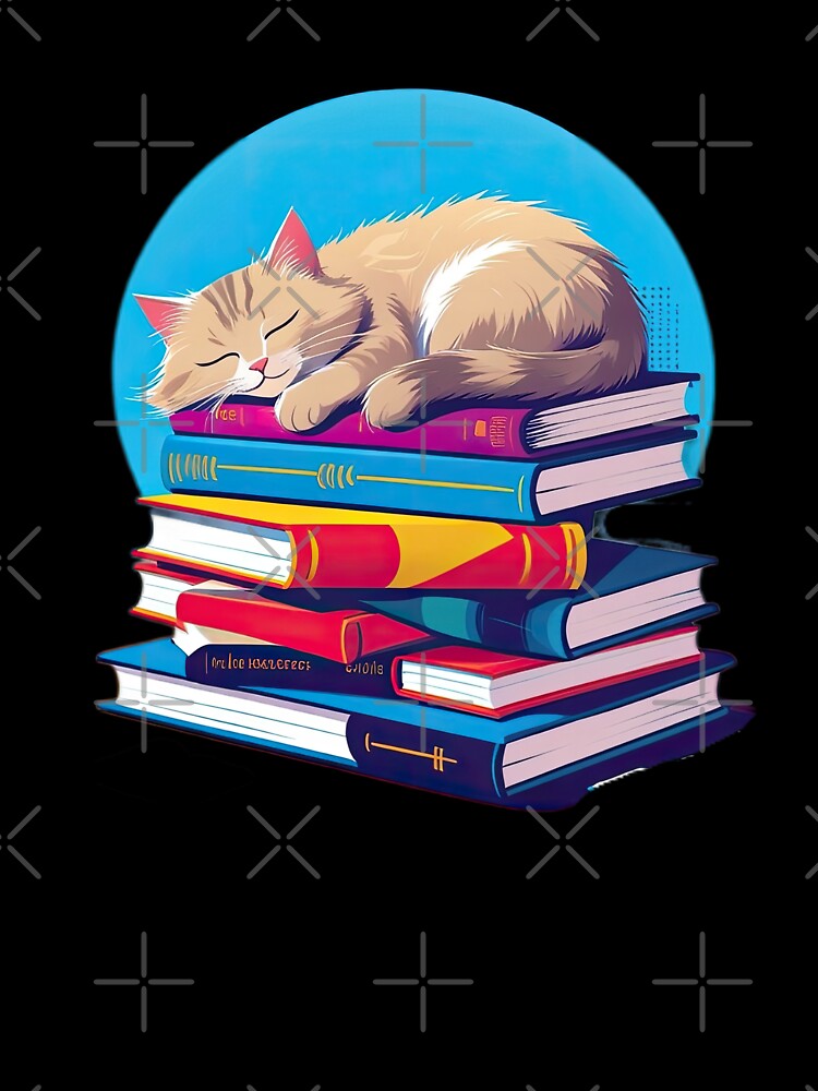 cute funny cat is lying on the colorful books, cute cat,cute funny by Expressions-Sel