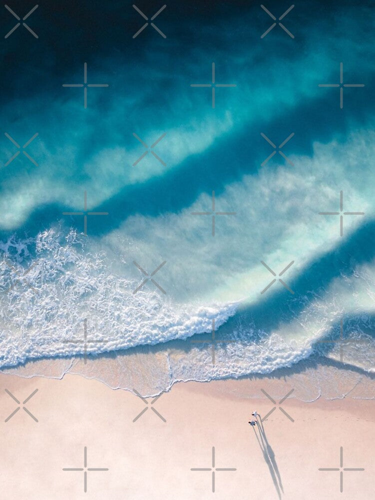 BEACH ARRIAL VIEW - BLUE OCEAN WAVES by 8G T-Shirts, Hoodie, Sweatshirt | BlankRebels.com (Image 3)