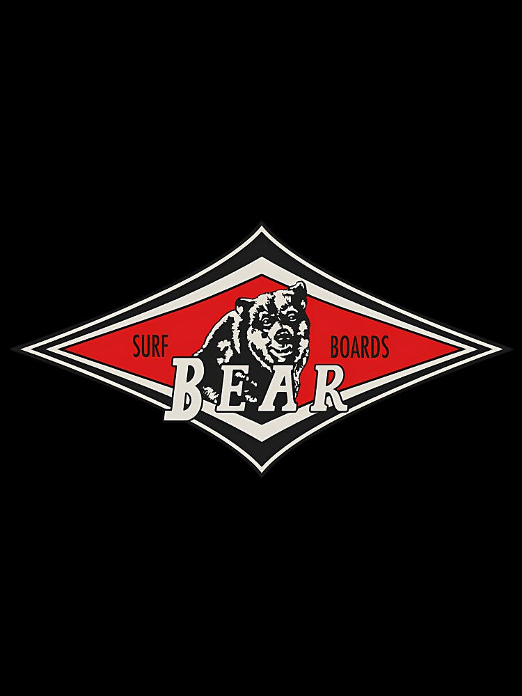 Vintage Surfing Bear Big Wednesday Cult Surfboard Red Surf Logo Diamond Retro by WendyMoore118