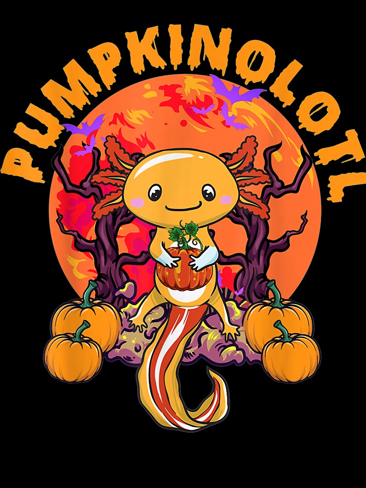 Halloween Axolotl Salamander Pumpkin by JImmieMGregor T-Shirts, Hoodie, Sweatshirt | BlankRebels.com (Image 3)